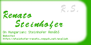 renato steinhofer business card